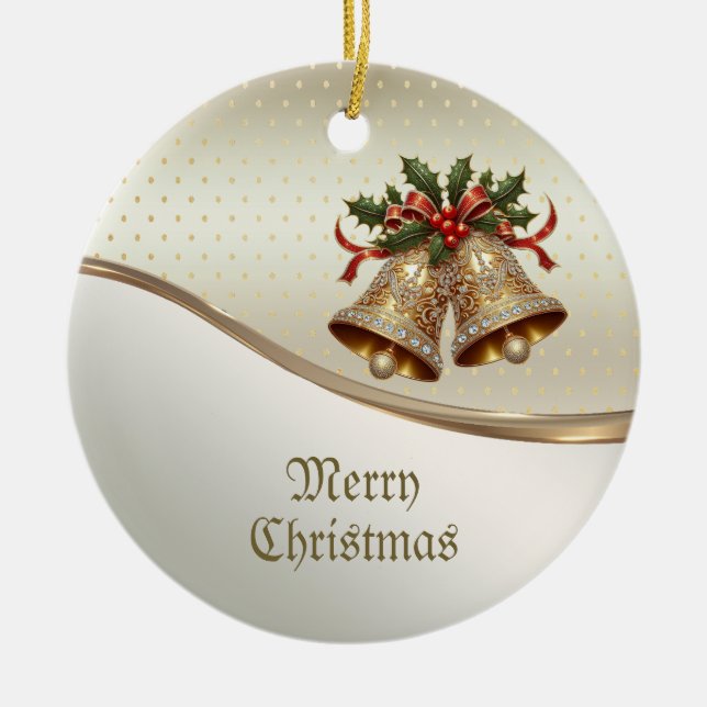 Ornement de Noël Gold Bells (Devant)
