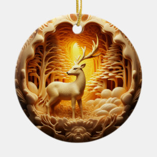 Ornement de Noël Gold Deer
