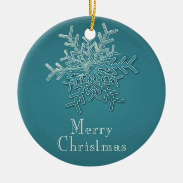 Ornement de Noël gravé dans le flocon de neige (Devant)