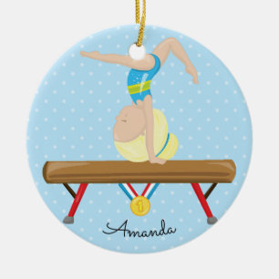 Ornement de Noël Gymnaste Blonde Gymnastique