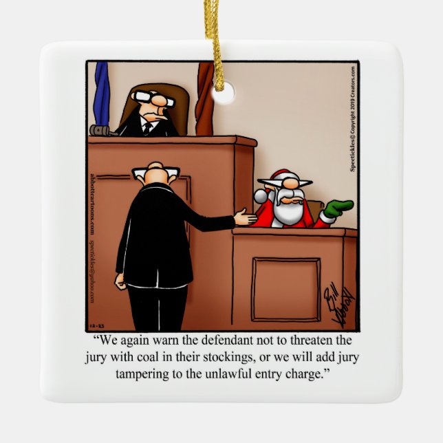 Ornement de Noël Hilarious Père Noël Humour (Devant)