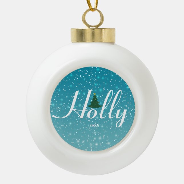 Ornement de Noël Holly Dolly - Céramique personnal (Devant)