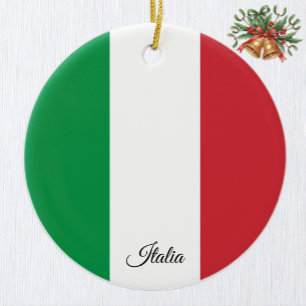 Ornement de Noël Italie, Drapeau Italien
