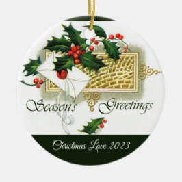 Ornement de Noël Joyeuses Fêtes vintage