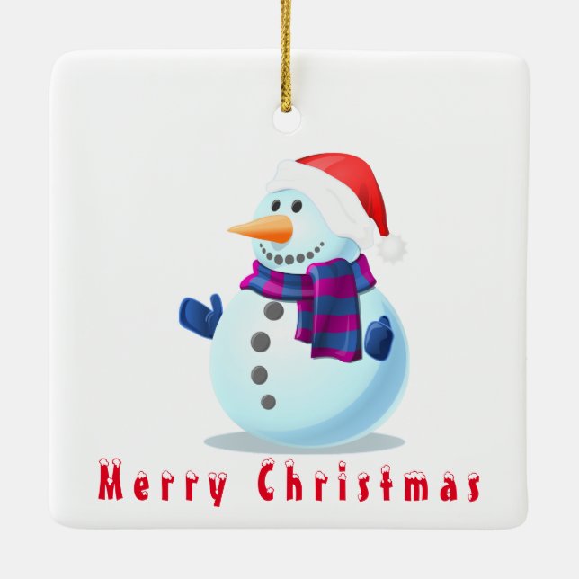 Ornement de Noël Joyeux bonhomme de neige (Dos)