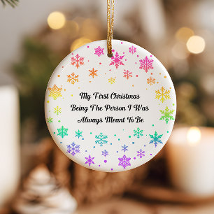 Ornement de Noël LGBTQ Fierté Arc-en-ciel
