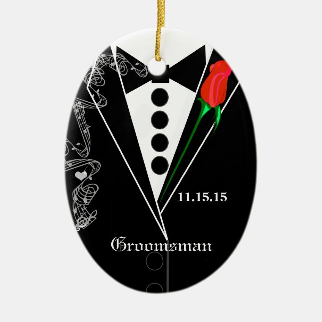 Ornement de Noël Mariage du Groomsman (Devant)