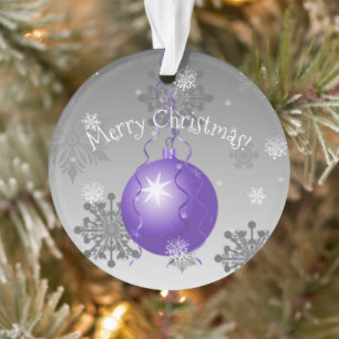 Ornement de Noël mauve fantaisie