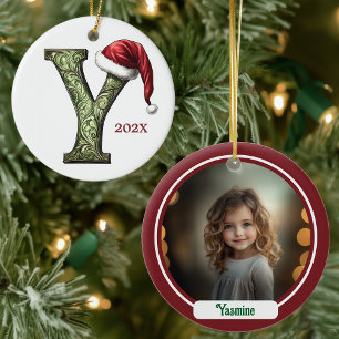 Ornement de Noël Monogramme personnalisé