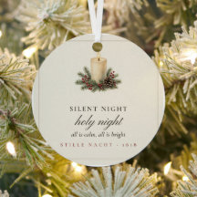 Ornement de Noël Nuit Silencieuse Sainte Nuit