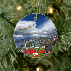 Ornement de Noël panoramique du Groenland