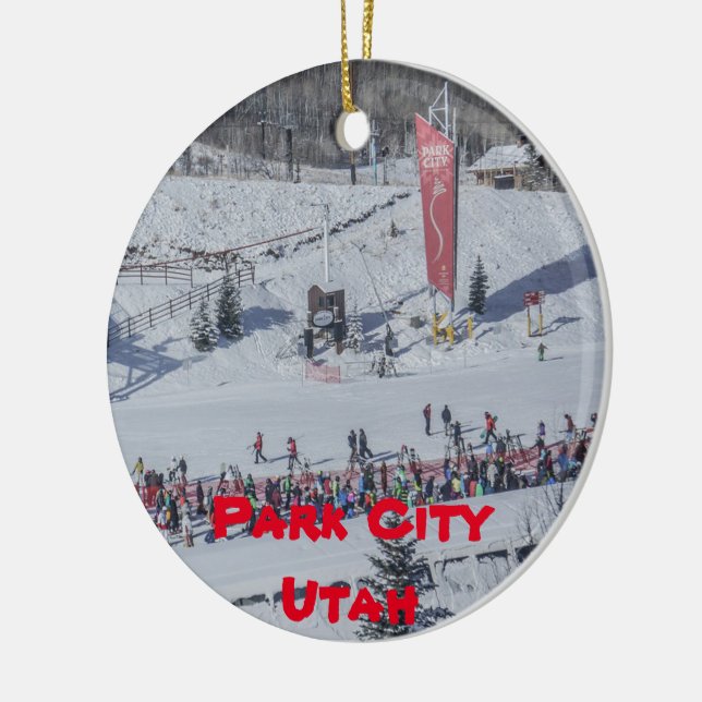 Ornement de Noël Panoramique Park City (Gauche)