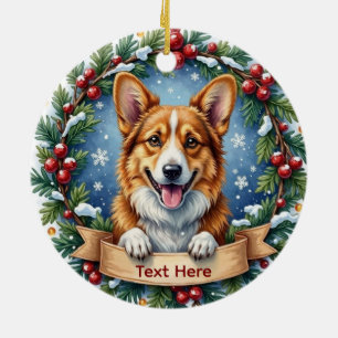 Ornement de Noël Pembroke Welsh Corgi