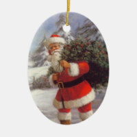 Ornement de Noël Père Noël vintage