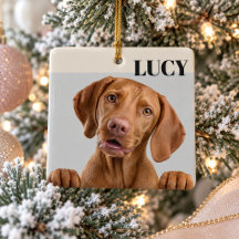 Ornement de Noël personnalisé avec photo de chien 