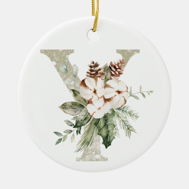 Ornement de Noël personnalisé avec vos initiales (Devant)