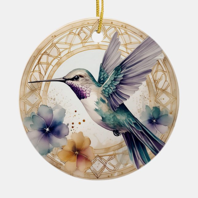 Ornement de Noël personnalisé colibri (Devant)