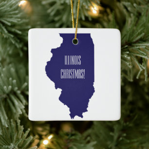 Ornement de Noël personnalisé de l'Illinois
