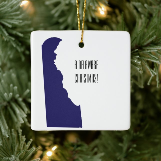 Ornement de Noël personnalisé Delaware (Arbre)