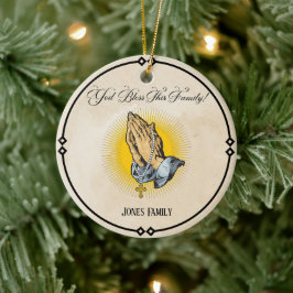 Ornement de Noël personnalisé - "Dieu bénisse mon 