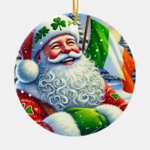 Ornement de Noël personnalisé en Père Noël irlanda