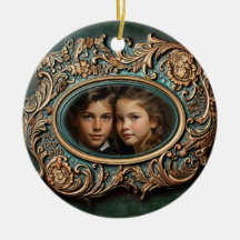 Ornement de Noël personnalisé et orné avec photo d