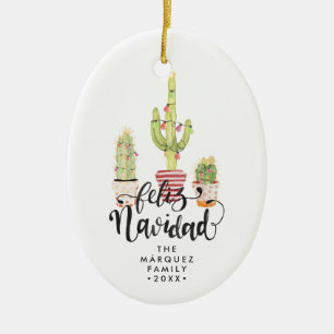 Ornement de Noël personnalisé Feliz Navidad