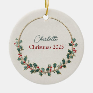 Ornement de Noël Personnalisé Luxe Discret