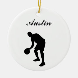 Ornement de Noël personnalisé par basket-ball