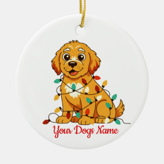 Ornement de Noël personnalisé pour Golden Retrieve