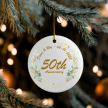 Ornement de Noël personnalisé pour le 50e annivers