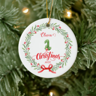 Ornement de Noël personnalisé pour le premier Noël