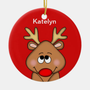 Ornement de Noël personnalisé Reindeer