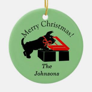 Ornement de Noël personnalisé Scottie Dog