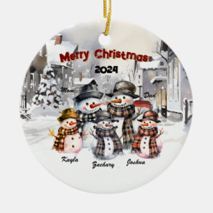 Ornement de Noël personnalisé Snowman