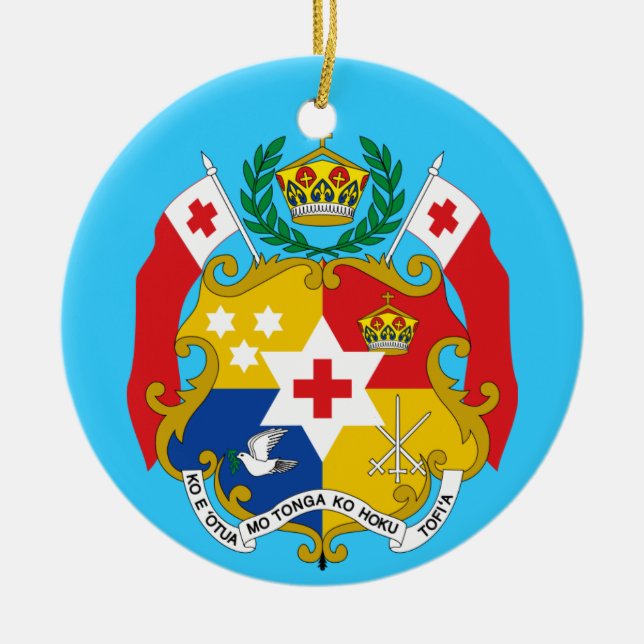 Ornement de Noël personnalisé TONGA (Devant)