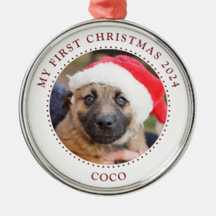 Ornement de Noël Photo de Chien Chiot