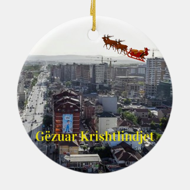 Ornement de Noël Photo du Kosovo (Dos)