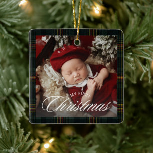 Ornement de Noël pour bébé avec noeud en velours à
