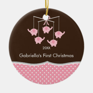 Ornement de Noël pour bébé éléphant mobile