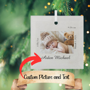 Ornement de Noël pour bébé personnalisé