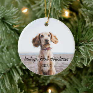 Ornement de Noël pour chien de Bailey, première an