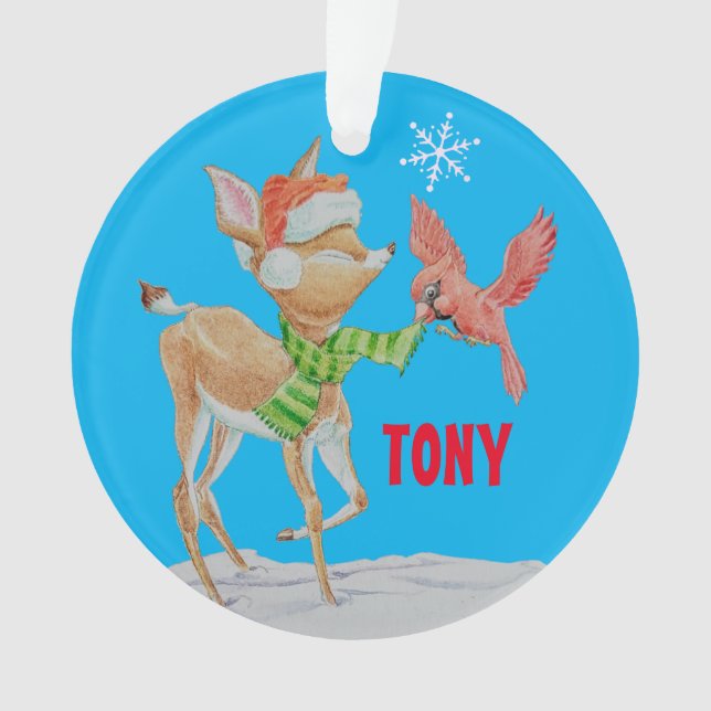 Ornement de Noël pour garçons personnalisés (devant)