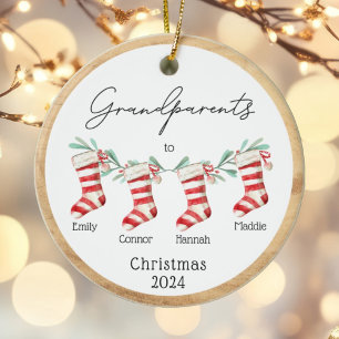 Ornement de Noël pour grands-parents Chaussettes p