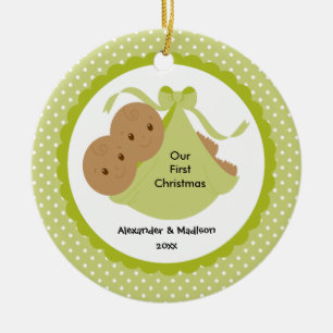 Ornement de Noël pour les premiers Noël de jumeaux