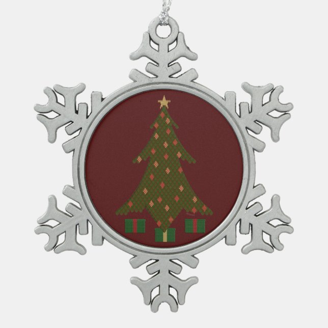 Ornement de Noël Premium Quilé (Devant)