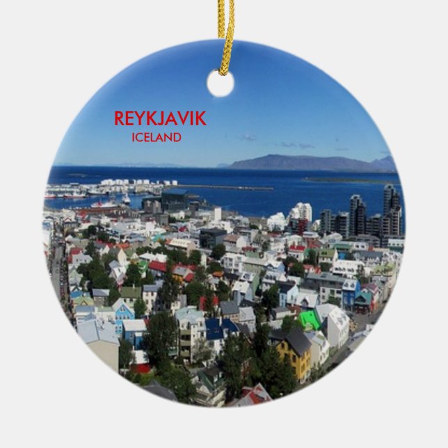 Ornement de Noël Reykjavik (Devant)