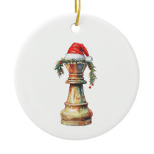Ornement de Noël roi cavalier d'échecs double face