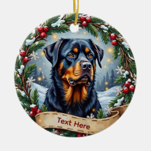 Ornement de Noël Rottweiler