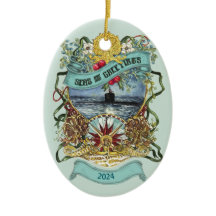 Ornement de Noël sous-marin personnalisable